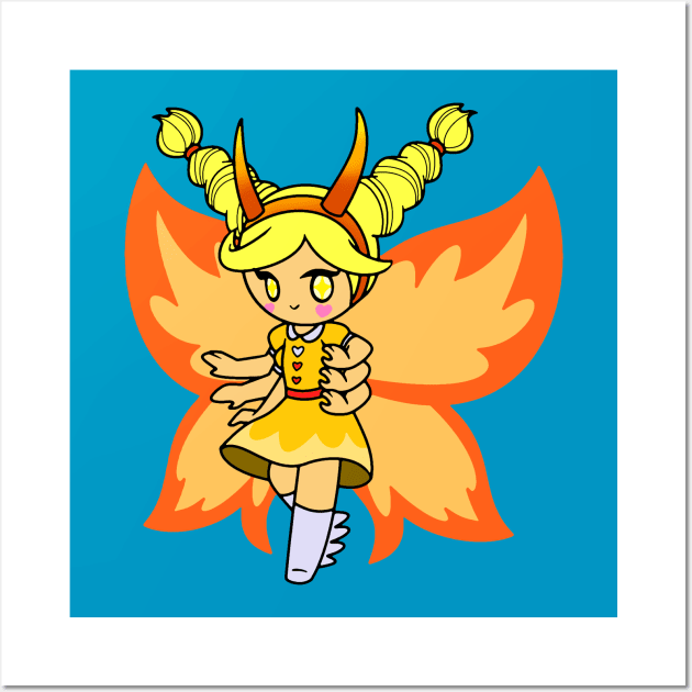 Super Saiyan Star Butterfly Wall Art by wss3